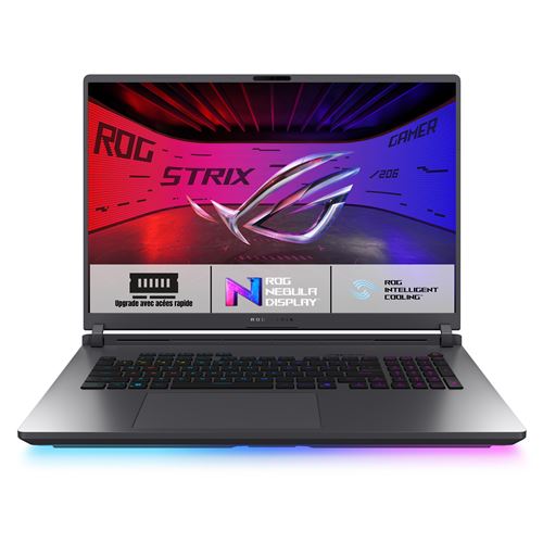 PC portable gaming Asus ROG Strix G18 STRIX-G18-G815LW-DRF9158W 18 OLED 240 Hz Intel® Core™ Ultra 9 32 Go RAM 1 To SSD Nvidia GeForce RTX 5080 Gris