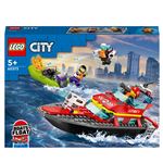 LEGO City 60373 - Bateau de sauvetage et pompiers