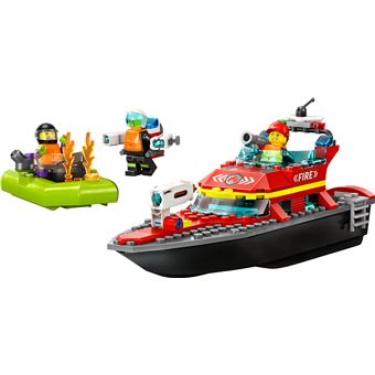 LEGO City 60373 - Bateau de sauvetage et pompiers