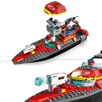 LEGO City 60373 - Bateau de sauvetage et pompiers