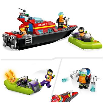 LEGO City 60373 - Bateau de sauvetage et pompiers