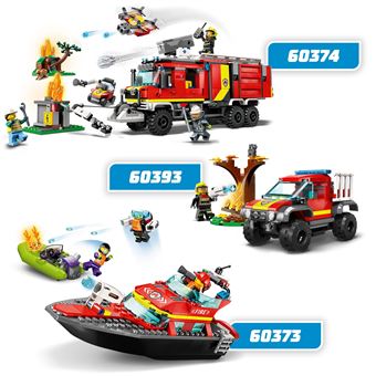 LEGO City 60373 - Bateau de sauvetage et pompiers