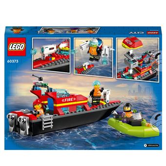 LEGO City 60373 - Bateau de sauvetage et pompiers