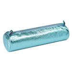 Trousse ronde en cuir Clairefontaine Miror Turquoise