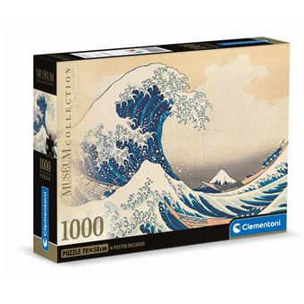 Puzzle Compact Clementoni The Great Wave Di Hokusa 1000 pièces