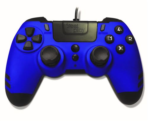 Steelplay MetalTech - Manette de jeu - filaire - bleu saphir - pour PC, Sony PlayStation 3, Sony PlayStation 4