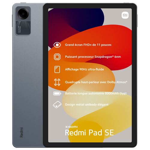 Tablette Tactile Xiaomi Redmi Pad SE 11 Wifi 128 Go Noir graphite