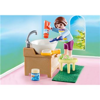 Playmobil La maison moderne 70301 Enfant avec lavabo