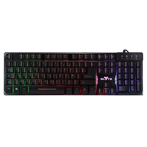 TNB ELYTE KY-100 - Clavier GAMER semi-m&eacute;canique rainbow - noir