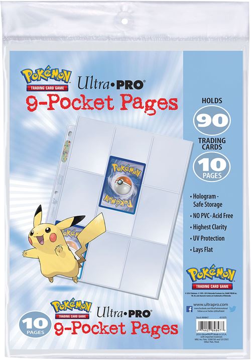 Pack de 10 feuilles de classeur Pokémon