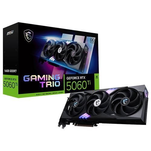 Carte graphique MSI Nvidia GeForce RTX 5060 TI 8G GAMING TRIO OC