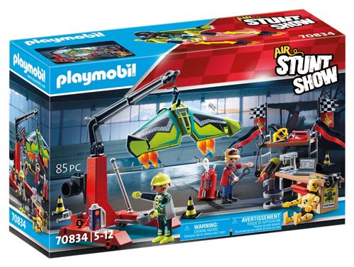 Playmobil 70834 Air Stuntshow Atelier de réparation État correct - Playmobil reconditionné disponible sur Fnac