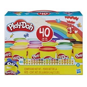 Play-Doh pack de 12 pâtes à modeler bleues, boît…