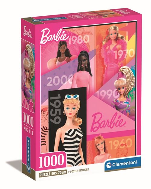 Clementoni Barbie Compact 1000 stukjes puzzel