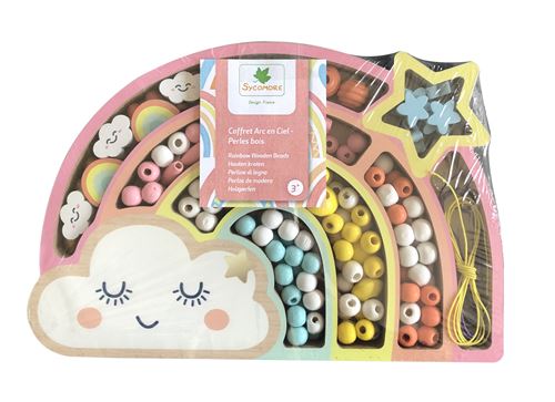 Sycm Multicolore Création Perle Et Bijou Sycomore Perles Bois Arc-En-Ciel