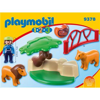 Playmobil 1.2.3 9378 Lions avec enclos