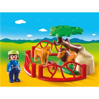 Playmobil 1.2.3 9378 Lions avec enclos