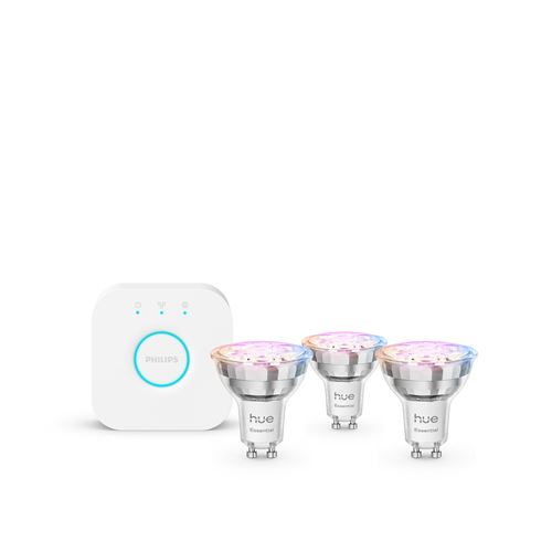 Kit de 3 ampoules connectées Philips Hue E 806 A60 E27 EU Blanc et couleur
