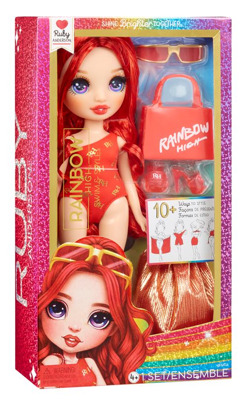 Rainbow High Rouge Poupée Swim & Style Ruby