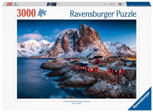 Puzzle 3000 pièces : Hamnoy Iles Lofoten Ravensburger France - vue 4
