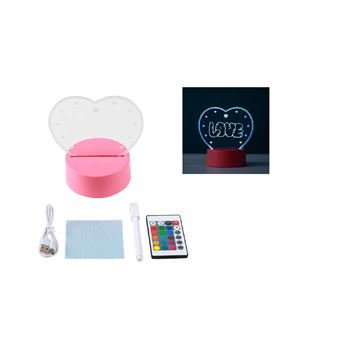 ITOTAL LAMPE LED MESSAGE COEUR AVEC STYLO