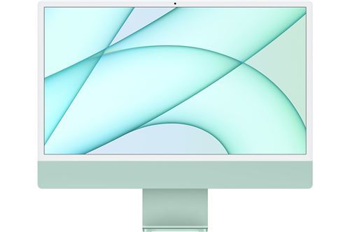Apple iMac 24" 256 Go SSD 8 Go RAM Puce M1 CPU 8 cœurs GPU 7 cœurs Vert Clavier Pavé Numérique Touch ID Fin 2021