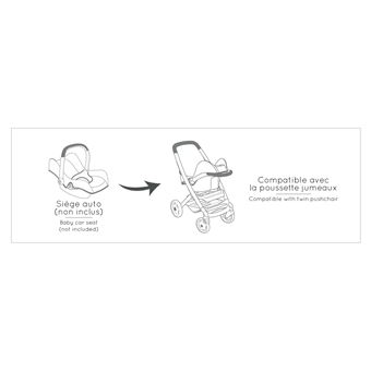 Poussette de poupée Smoby Maxi-Cosi Poussette Jumeaux Sauge