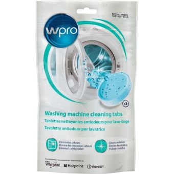 Pack de 3 tablettes nettoyantes antiodeurs Wpro pour lave-linge - 1