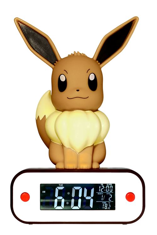 Lampe LED Pokémon Evoli avec fonction réveil