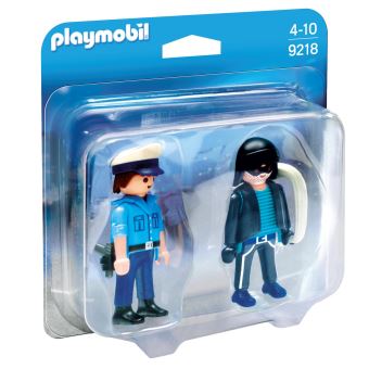 Playmobil City Action 9218 DuoPack Policier et voleur - 1