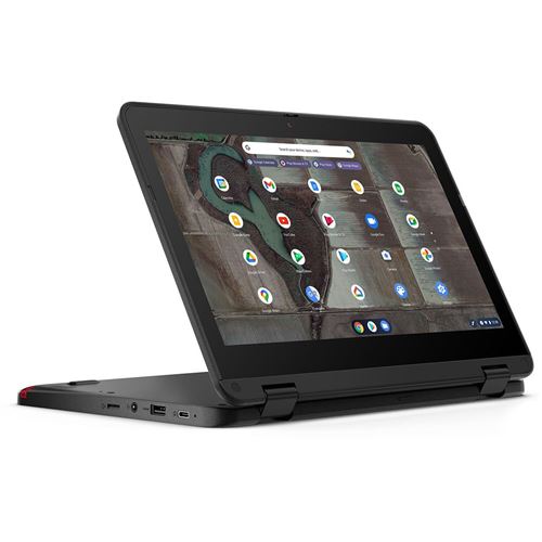 Chromebook Lenovo 500e Gen 3 11,6" Ecran tactile Intel® Celeron® 8 Go RAM 64 Go SSD Noir Reconditionné Grade B