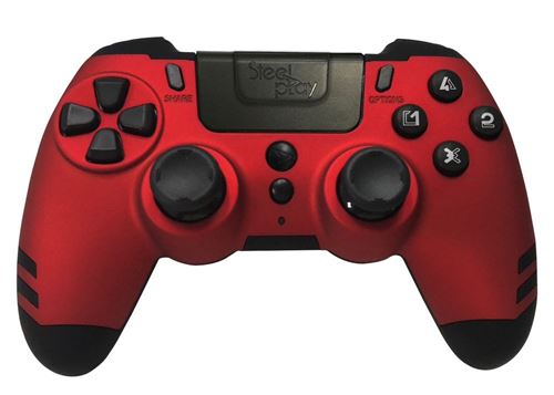 Manette PS4 Steelplay MetalTech sans fil Rouge
