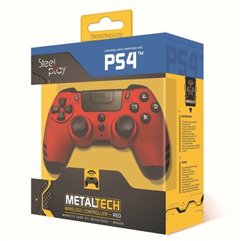 Steelplay MetalTech - Manette de jeu - sans fil - 2.4 GHz - Rouge rubis - pour PC, Sony PlayStation 3, Sony PlayStation 4