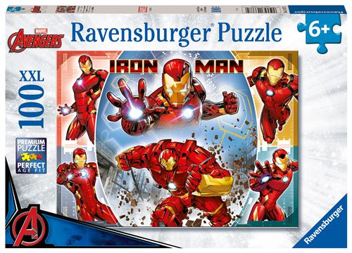 Puzzle 100 pièces : Le puissant Iron Man Marvel Avengers Ravensburger France - vue 7