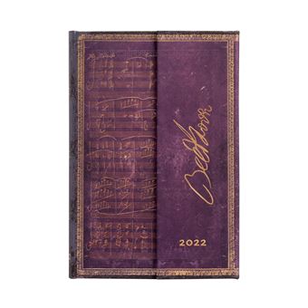 Agenda Rigide Paperblanks 2022 Beethoven Sonate pour Violon Mini 10 × 14 cm