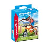 Playmobil Le camping 70303 Cycliste avec marmotte