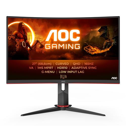 Ecran PC gaming Aoc CQ27G2S/BK 27"" Incurvé 165 Hz QHD - État correct AOC sur Fnac
