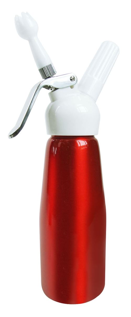 Yoko design 1085 siphon à mousse aluminium rouge métal 13,5 x 32 cm