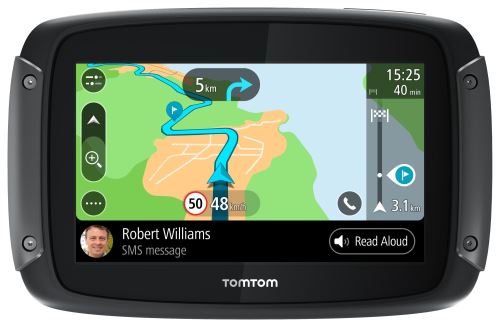 GPS Moto TomTom Rider 50 Cartographie Europe 24 pays, 3 mois de Traffic et de zones de danger, Appel Mains-Libres