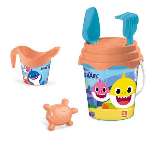 Jeu de plage Mondo Seau Garni O 17 et Arrosoir Baby Shark