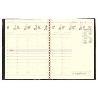 Agenda Semainier Oberthur Burgos spiralé 25 Modèle aléatoire