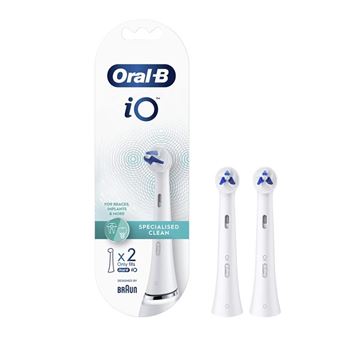 Pack de 2 brossettes Oral-B iO Specialised Clean Blanc