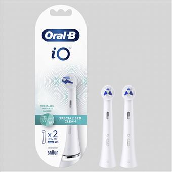 Pack de 2 brossettes Oral-B iO Specialised Clean Blanc