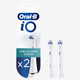 Pack de 2 brossettes Oral-B iO Specialised Clean Blanc