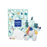 Doudou et Compagnie Coffret Mini Doudou plat Lapin beige - Happy Wild - 17 cm> Petit Format|Doudou Plat - Adorables Peluches
