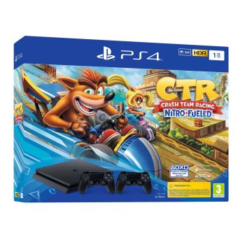 Sony PlayStation 4 - Console de jeux - HDR - 1 To HDD - noir de jais - Crash Team Racing Nitro-Fueled