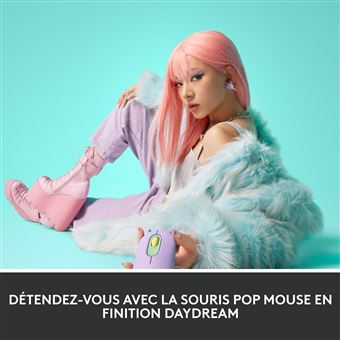 Souris sans fil Logitech POP Daydream Mauve