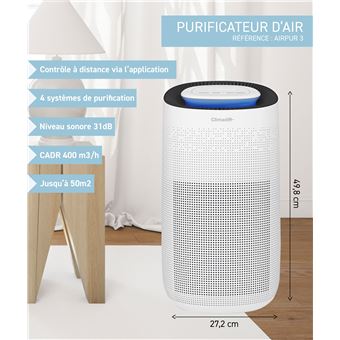 Purificateur d'air Climadiff AIRPUR3 48 W Blanc