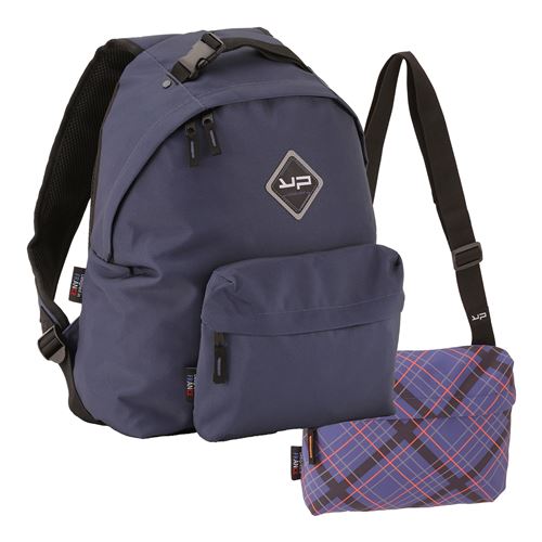 Aanpasbare Bodypack rugzak met 2 zakken Marineblauw