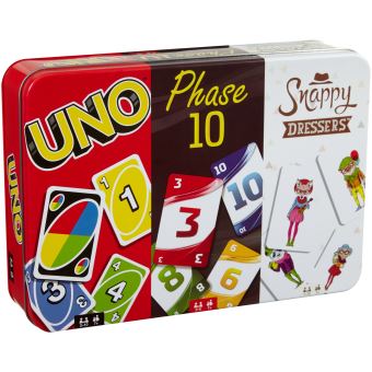 Jeux de Société,Mattel jeux véritable UNO jeu de cartes Phase10